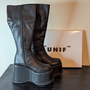 UNIF NWT Smoke Boots, never worn new in box size 8